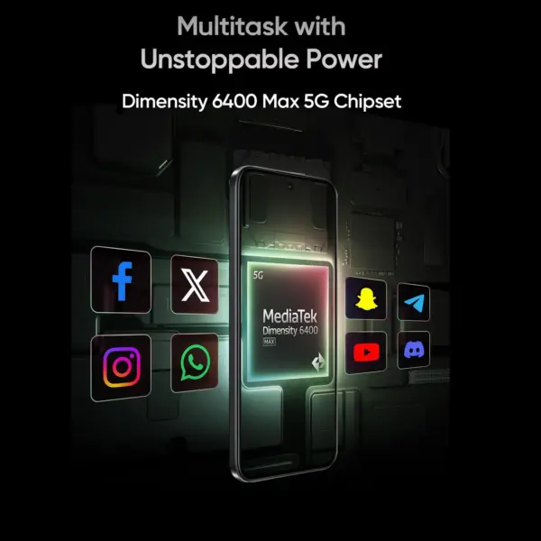 Realme 15T 5G (8GB, 256B, Flowing Silver)