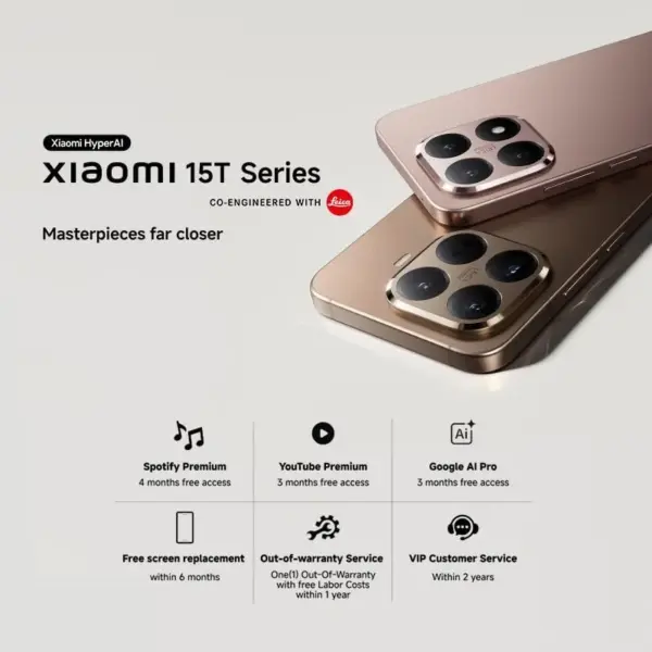 Xiaomi 15T (12GB, 512GB, Rose Gold)